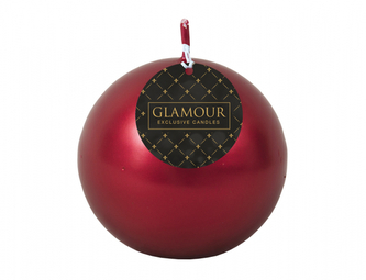 Svíčka METALIK KOULE metalická lesklá d8cm