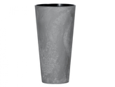 Obal na květník TUBUS SLIM BETON 2v1 plastový matný d30x57cm