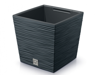 Obal na květník FURU SQUARE LOW 2v1 plastový 24x24x24cm