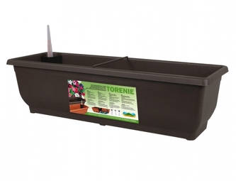 Truhlík TORENIE samozavlažovací plastový matný 50cm