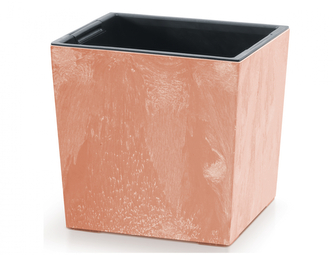 Obal na květník URBI SQUARE LOW BETON 2v1 plast 30x30x29cm