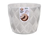 Obal na květník PETIT ECO FLOW WOOD plastový d23x21cm