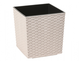 Obal na květník JUKA RATTAN ECO plastový 30x30x31cm