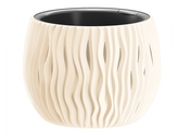 Obal na květník SANDY BOWL 2v1 plastový matný d37x21cm