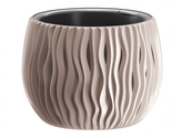 Obal na květník SANDY BOWL 2v1 plastový matný d37x21cm