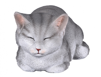 Kočka ležící polyresinová 14x23x12cm