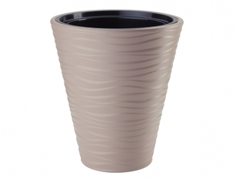 Obal na květník SAHARA plastový matný d30x34cm