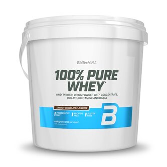 BioTech 100% Pure Whey 4000 g coconut chocolate (kokos-čokoláda)