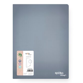 Spoko ReLeaf kroužkový pořadač, 4RO, 35mm, A4, PP, SoftTouch, šedý