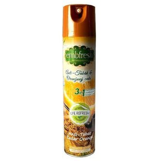EMBFRESH osvěžovač vzduchu 5 v 1, Antitabák a pomerančový cedr  240 ml