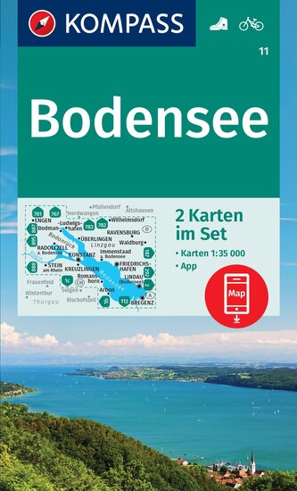 KOMPASS Wanderkarten-Set 11 Bodensee (2 Karten) 1:35.000
