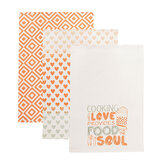 Set 3 kusů bavlněných utěrek LOVE FOR SOUL 40x60 cm 100% bavlna MyBestHome