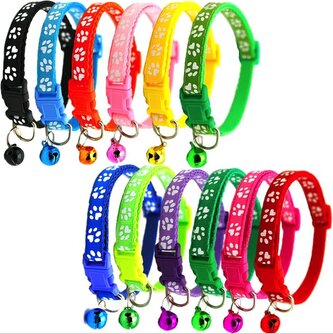 Obojek rozlišovací sada Paw 1x19-32cm 12ks  Mix barev