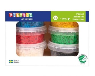 Playbox Zažehlovací korálky 6000 ks - základní barvy (bílá, žlutá, červená, modrá, zelená, černá) Playbox Zažehlovací korálky 6000 ks - základní barvy (bílá, žlutá, červená, modrá, zelená, černá)