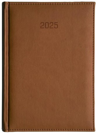 Kalendarz 2025 A4 tygodniowy Vivella brązowy