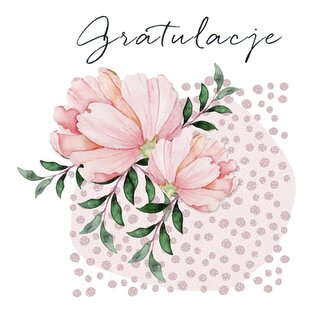 Karnet Swarovski kwadrat CL4512_PO Gratulacje