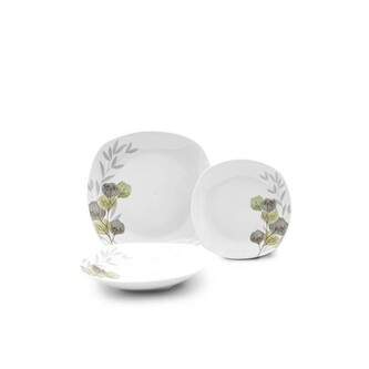 HOME ELEMENTS Jídelní set 6ks talíř,6ks polévkový talíř,6ks dezertní talíř,Olše