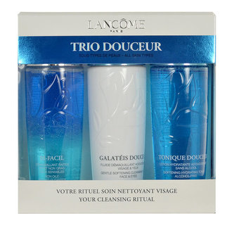 Lancôme Galatéis Douceur čisticí mléko Galateis Douceur 125 ml+ odličovač očí Bi-Facil 125 ml + čisticí voda Tonique Douceur 125 ml