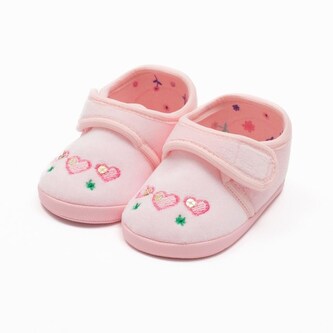 Kojenecké semiškové capáčky New Baby srdíčka 3-6 m - velikost 3-6 m