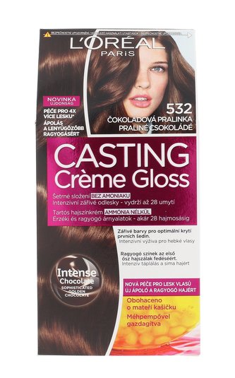 L´Oréal Paris Casting Creme Gloss Barva na vlasy 1 ks 532 Chocolate Soufflé pro ženy