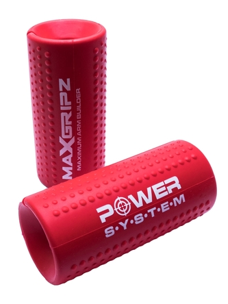 Power System - Gripy na posilovací tyč max gripz medium 4056 - red červené Power System - Gripy na posilovací tyč max gripz medium 4056 - red červené