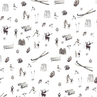 Be Nice Přírodní vánoční balicí papír - světlý velký - 3 ks