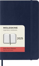 Moleskine Diář 2025 denní měkký modrý S