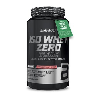 BioTech Iso Whey Zero Black 908 g strawberry (jahoda)