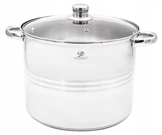 Hrnec nerez ¤26x21cm 10L  STOCK skleněná poklice Hrnec nerez ¤26x21cm 10L  STOCK skleněná poklice