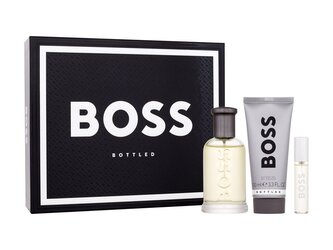 HUGO BOSS Boss Bottled toaletní voda 100 ml + sprchový gel 100 ml + toaletní voda 10 ml