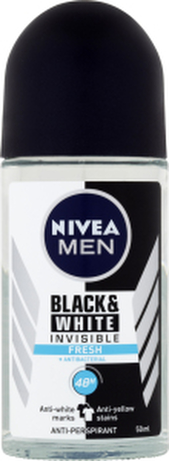 Nivea Men Black & White Invisible Fresh kuličkový antiperspirant, 50 ml