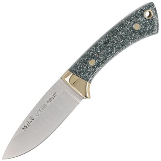 Muela COL-7G Colibri lovecký nôž 7 cm, granit, mosadz, kožené puzdro