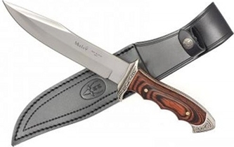 Muela 21833 Venecia lovecký nôž 18 cm, drevo Pakka, kožené puzdro