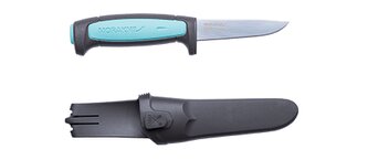 Morakniv 12439 Flex pracovný nôž 8,8 cm, čierno-svetlomodrá, plast/guma, plastové puzdro