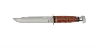 KA-BAR KB-1235 Marine Hunter lovecký nôž 15,1 cm, koža, kožené puzdro