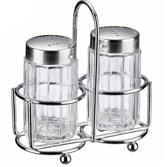 Sada solničky a pepřenky se stojánkem Traditionell 2 ks