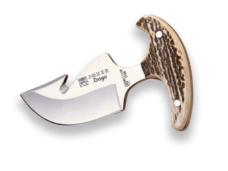 JOKER CC11 DOGO lovecký vyvrhovací nôž 8 cm, jelení paroh, kožené puzdro