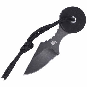 FOX knives BF-753 BLACK ARROW nôž na krk 5,5 cm, Stonewash, čierna, G10, puzdro Kydex