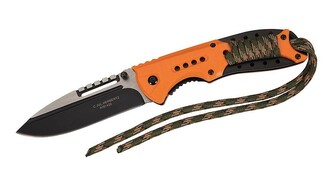 Herbertz 564712 vreckový nôž 9,7 cm, čierno-oranžová, plast