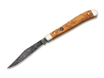 Böker Manufaktur Solingen 119957 Delicate Acid Olive vreckový nôž 8,3 cm, olivové drevo, puzdro