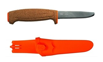 Morakniv 13131 Floating Serrated Knife nôž 9,6 cm, oranžová, korok, plastové puzdro
