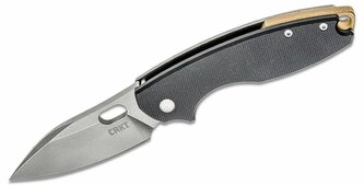 CRKT CR-5317D2 PILAR® III BLACK vreckový nôž 7,5 cm, Stonewash, čierna, G10