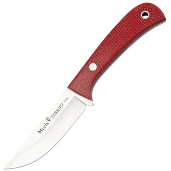 Muela TERRIER-9Y/K lovecký nôž 8,8 cm, malinovo ružová, Micarta, puzdro Kydex