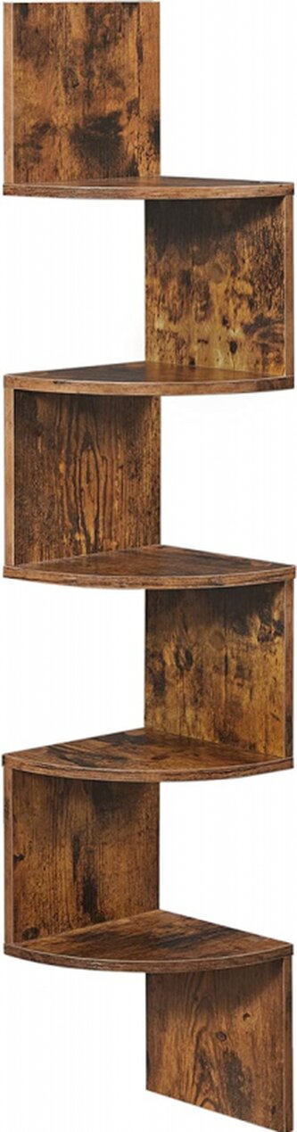 DOCHTMANN, Nástěnná rohová police, hnědá 20x128x20cm