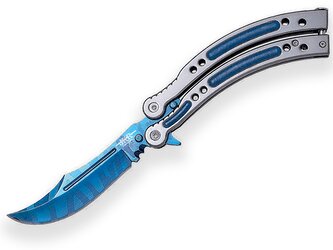 JOKER JKR0539 JKR BUTTERFLY Counter Strike Go vreckový nôž - motýlik 10 cm, hliník, nylonové puzdro