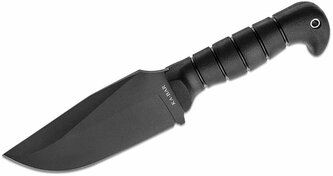 KA-BAR KB-1278 HEAVY-DUTY WARTHOG nôž na prežitie 16,7 cm, celočierny, Kraton, puzdro koža+nylon