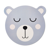 ZELLER Prostírání dětské motiv medvěd, šedá, průměr 36,5cm