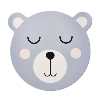 ZELLER Prostírání dětské motiv medvěd, šedá, průměr 36,5cm