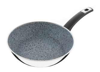 KOLIMAX Pánev 26cm s rukojetí, nízká, GRANITEC, šedá