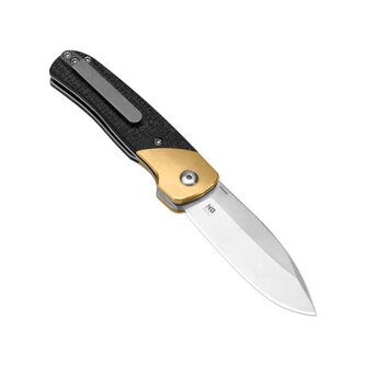 V3661C1 Kizer Gavel Black 154CM Brass+Micarta